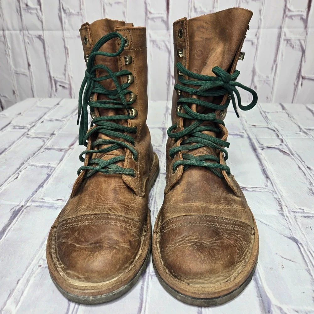 Jim Green Barefoot African Trooper Brown Rose Anvil Leather Boots Mens 10